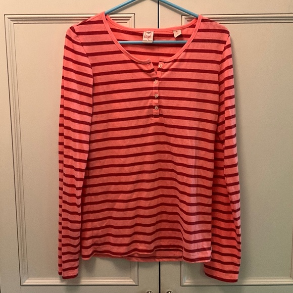 Scotch R’belle Peach Striped Long Sleeve Shirt - Picture 1 of 1